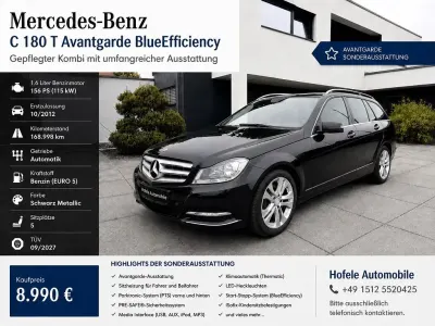 Gebraucht Mercedes C180 156 PS (114 kW) 2012 Obsidianschwarz Kombi