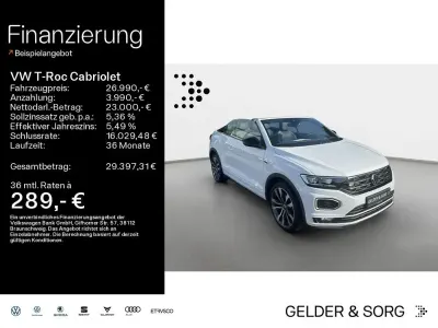 Gebraucht VW T-Roc Cabriolet R-line 150 PS (110 kW) 2022 Weiß Cabrio