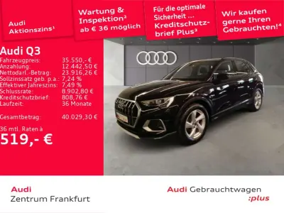 Gebraucht Audi Q3 Advanced Plus 150 PS (110 kW) 2025 Schwarz SUV