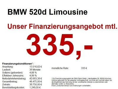 Nowe BMW 520 M Sport 197 KM (144 kW) 2026 Czarny Sedan/Limuzyna