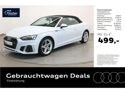 Gebraucht Audi A5 Cabriolet S-Line 163 PS (119 kW) 2022 Gletscherweiß metallic Cabrio