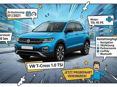Usata VW T-Cross 95 CV (69 kW) 2021 Verde SUV
