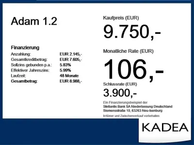 Używany Opel Adam 96 KM (70 kW) 2017 Niebieski Hatchback