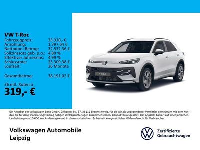 Gebraucht VW T-Roc Life 150 PS (110 kW) 2025 Weiß SUV