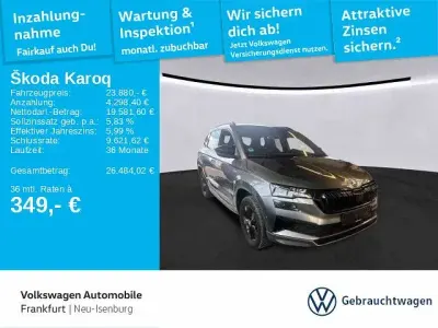 Gebraucht Skoda Karoq SportLine 150 PS (110 kW) 2022 Graphitegrau metallic/graphitegrau met (metallic) SUV