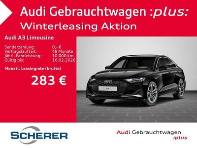 Mythosschwarz metallic (metallic) Gebraucht 2025 Audi A3 Ambiente Limousine | 30.990 € (Guter Preis)