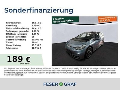 Gebraucht VW ID.3 Pro 106 kW (145 PS) 2022 Stonewashed blue metallic schwarz Kleinwagen