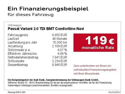 gebraucht VW Passat Variant 2.0 TDI BMT Comfortline Navi