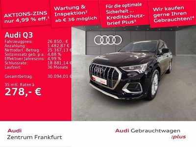 Gebraucht Audi Q3 Advanced 150 PS (110 kW) 2023 Schwarz SUV