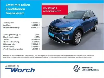 Używany VW T-Roc Style 150 KM (110 kW) 2025 Niebieski SUV