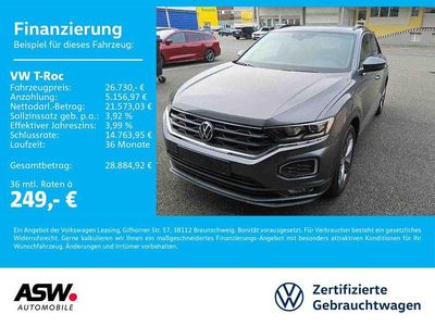Gebraucht VW T-Roc R-line 150 PS (110 kW) 2021 Indiumgrau metallic (metallic) SUV