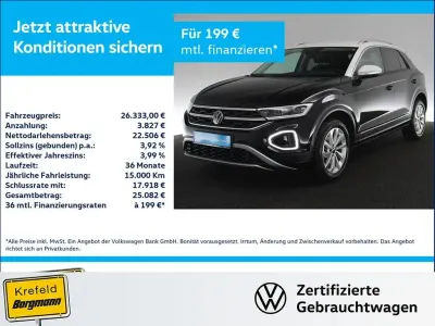 Gebraucht VW T-Roc Style 150 PS (110 kW) 2024 Deep black perleffekt (metallic) SUV