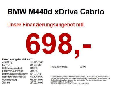 gebraucht BMW M440 d xDrive Cabrio HuD H&K Parking Assistant