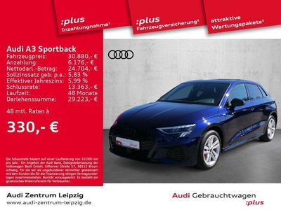 Blau Gebraucht 2022 Audi A3 Sportback e-tron S-Line Kleinwagen | 31.880 € (Fairer Preis)