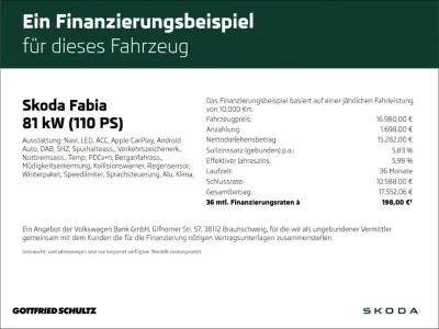 Gebraucht Skoda Fabia Tour 110 PS (80 kW) 2023 Schwarz Kleinwagen