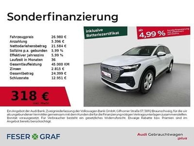 Gebraucht Audi Q4 e-tron Advanced 150 kW (204 PS) 2022 Gletscherweiß SUV