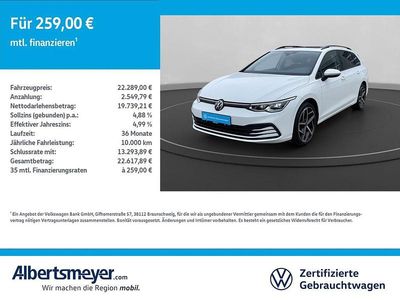 Usata VW Golf VIII Life 150 CV (110 kW) 2022 Bianco Station wagon