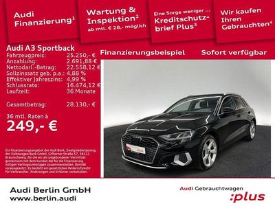Gebraucht Audi A3 Ambiente 150 PS (110 kW) 2022 Mythosschwarz metallic Limousine