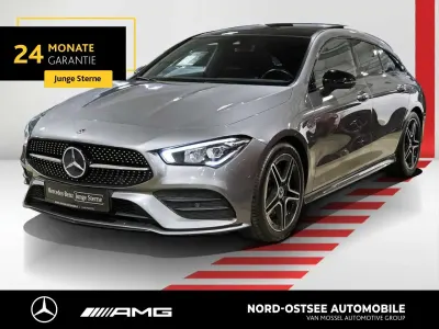 Gebraucht Mercedes CLA200 Shooting Brake AMG 163 PS (119 kW) 2021 Metalliclack mountaingrau Kombi