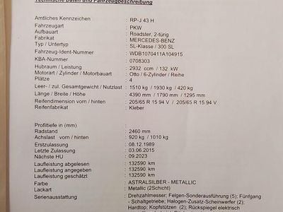 Gebraucht Mercedes 300 179 PS (131 kW) 1989 Silber Cabrio