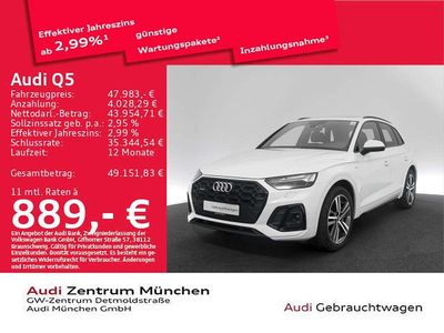 Gebraucht Audi Q5 S-Line 299 PS (219 kW) 2023 Gletscherweiß metallic SUV