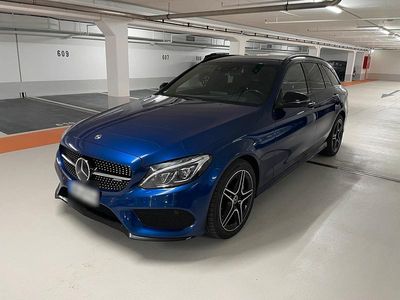 Usata Mercedes C250 AMG 204 CV (150 kW) 2017 Blu Station wagon