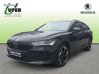 Neu Skoda Superb SportLine 150 PS (110 kW) 2026 Ebony schwarz metallic Kombi