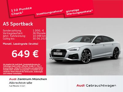 Gebraucht Audi A5 Sportback S-Line 204 PS (150 kW) 2022 Weiß Kleinwagen