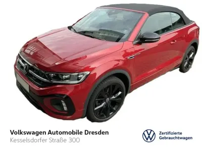 Gebraucht VW T-Roc Cabriolet R-line 150 PS (110 kW) 2022 Kings red metallic/schwarz Cabrio