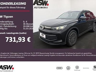 Neu VW Tiguan Life 204 PS (150 kW) 2025 Schwarz SUV