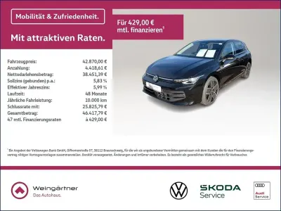 Gebraucht VW Golf VIII Style 150 PS (110 kW) 2026 Schwarz Limousine