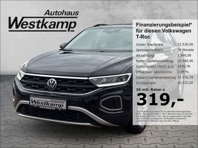 Gebraucht VW T-Roc Life 150 PS (110 kW) 2023 Schwarz SUV