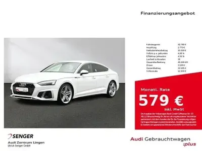 Brugt Audi A5 Sportback S-Line 204 HK (150 kW) 2022 Hvid Hatchback