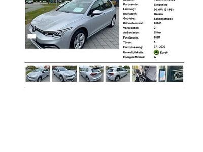 Gebraucht VW Golf VIII Life 131 PS (96 kW) 2020 Silber Limousine