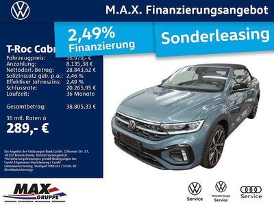 Gebraucht VW T-Roc Cabriolet R-line 150 PS (110 kW) 2025 Petroleum blue metallic (metallic) Cabrio