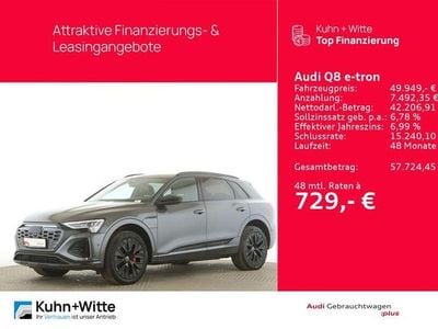 Gebraucht Audi Q8 e-tron S-Line 300 kW (408 PS) 2023 Daytonagrau perleffekt SUV