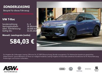 Neu VW T-Roc R-line 150 PS (110 kW) 2026 Celestial blue metallic/schwar SUV