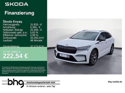 Moonweiß perleffekt/moonweis Gebraucht 2021 Skoda Enyaq iV SUV | 31.820 € (Superpreis)