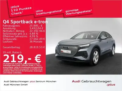 Brugt Audi Q4 Sportback e-tron Sport 125 kW (170 HK) 2023 Grå SUV