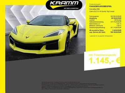 Nuova Corvette Z06 646 CV (475 kW) 2025 Giallo Cabrio