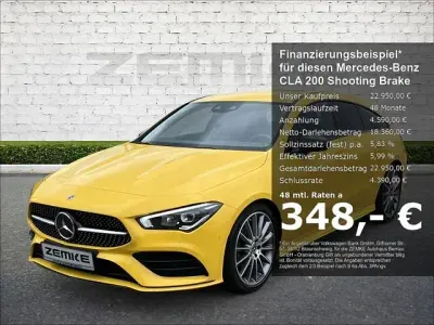 Gebraucht Mercedes CLA200 Shooting Brake Sport 163 PS (119 kW) 2020 Gelb Kombi