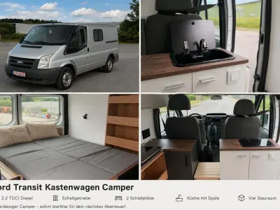 Gebraucht Ford Transit 85 PS (62 kW) 2010 Weiß Van / Kleinbus