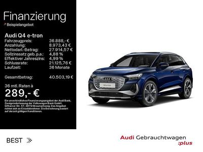 Blau Gebraucht 2023 Audi Q4 e-tron S-Line SUV | 36.888 € (Etwas zu teuer)