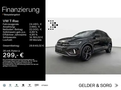 Gebraucht VW T-Roc R-line 150 PS (110 kW) 2022 Schwarz SUV