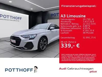 Gebraucht Audi A3 S-Line 116 PS (85 kW) 2025 Gletscherweiß metallic Limousine