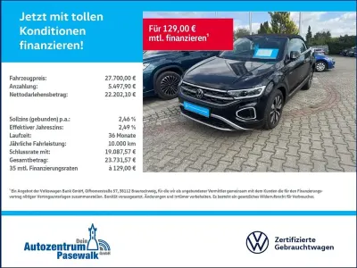 Gebraucht VW T-Roc Cabriolet Goal 116 PS (85 kW) 2025 Deep black perleffekt (metallic) Cabrio