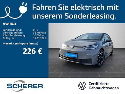 Gebraucht VW ID.3 Pro 107 kW (146 PS) 2021 Mondsteingrau / schwarz Kleinwagen