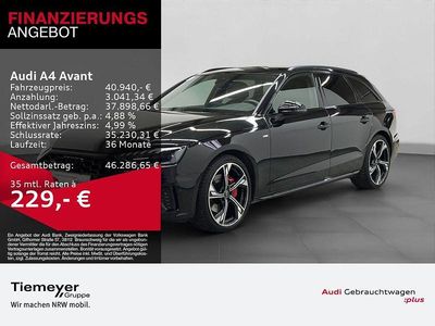 Mythosschwarz metallic Gebraucht 2025 Audi A4 S-Line Kombi | 40.940 € (Fairer Preis)
