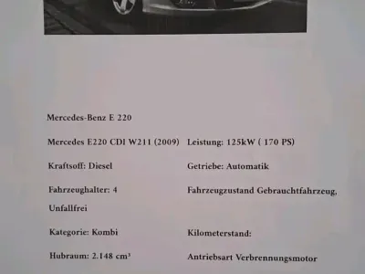 Gebraucht Mercedes E220 170 PS (125 kW) 2008 Silber Kombi