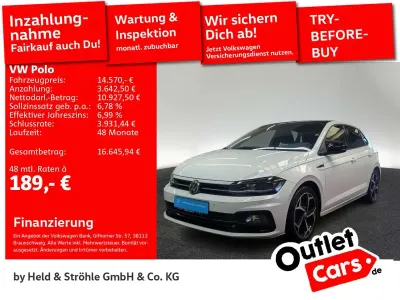 Gebraucht VW Polo Highline 116 PS (85 kW) 2019 Pure white / dach schwarz Kleinwagen